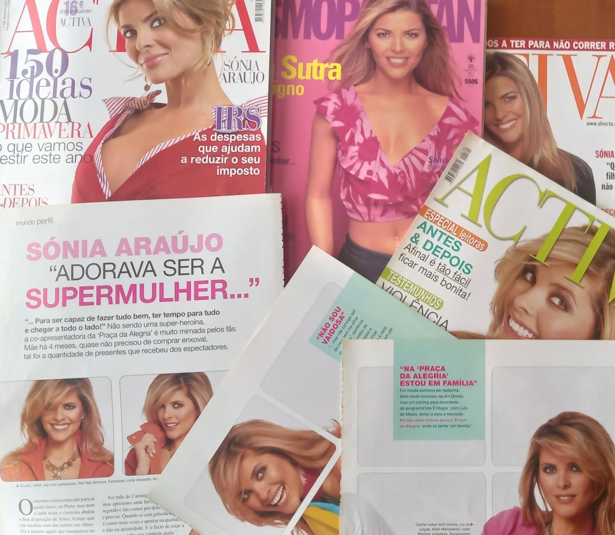 Sónia Araújo em capas e revistas desde 2000