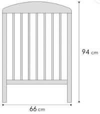 Łóżeczko/tapczan Tomi 15 z barierką i osłonkami sosna 120x60cm