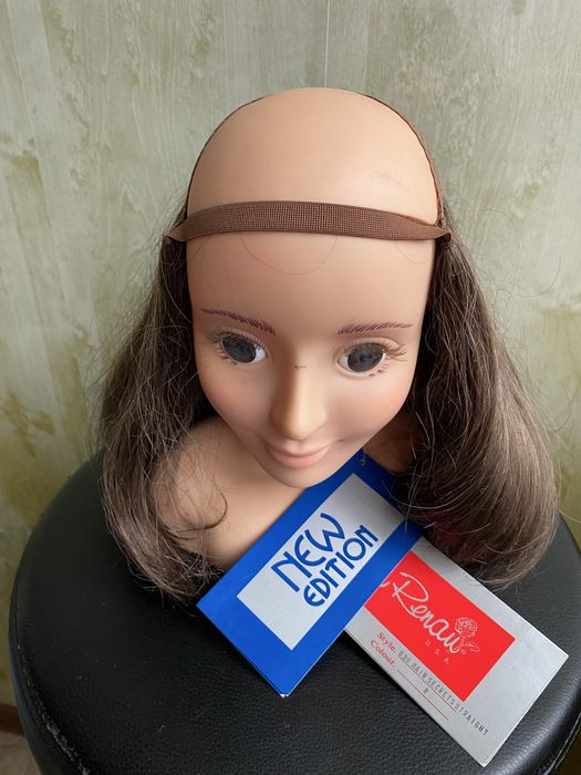 Полу парик , накладка топер для лопеції з чубчиком темний шоколад