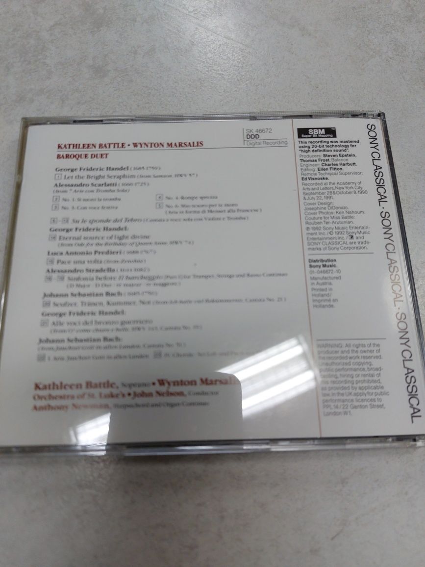 Kathleen Battle. Wynton Marsalis. Baroque duet. Cd