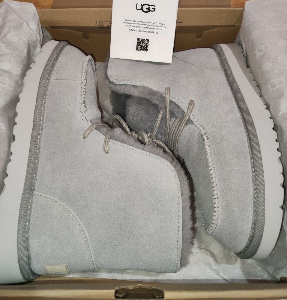 Жіночі угги UGG Diara Light Grey. Женские угги на шнуровке