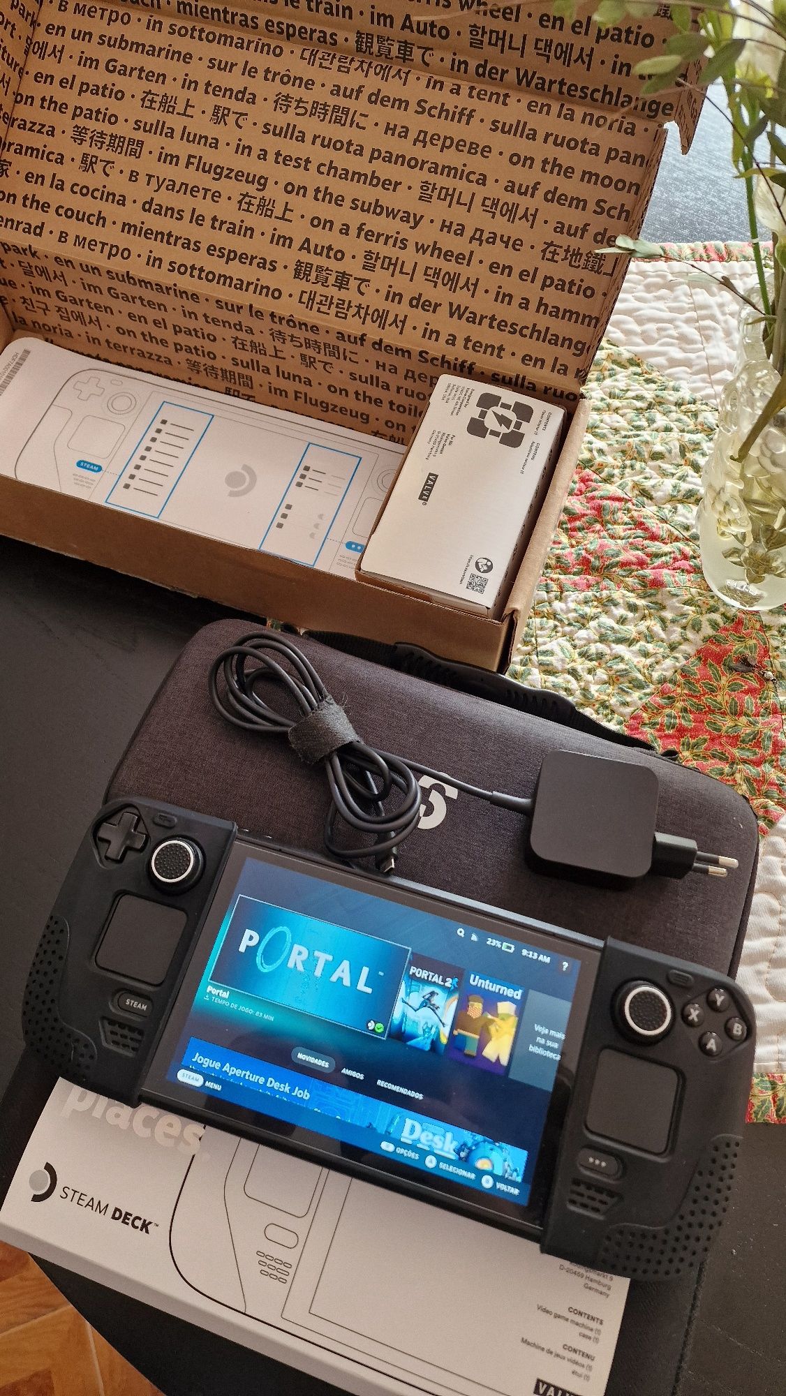 Steam Deck 512gb + 256gb micro sd com Windows