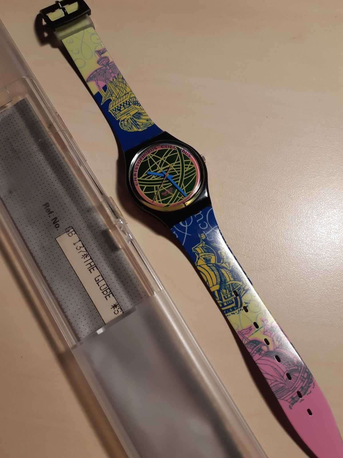 Стильные часы Swatch " Christophorus Columbus" эксклюзивная модель.