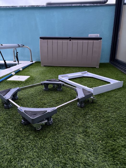 Base de máquina de lavar com 4 rodas giratórias