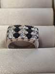 Anel prata e diamantes vintage