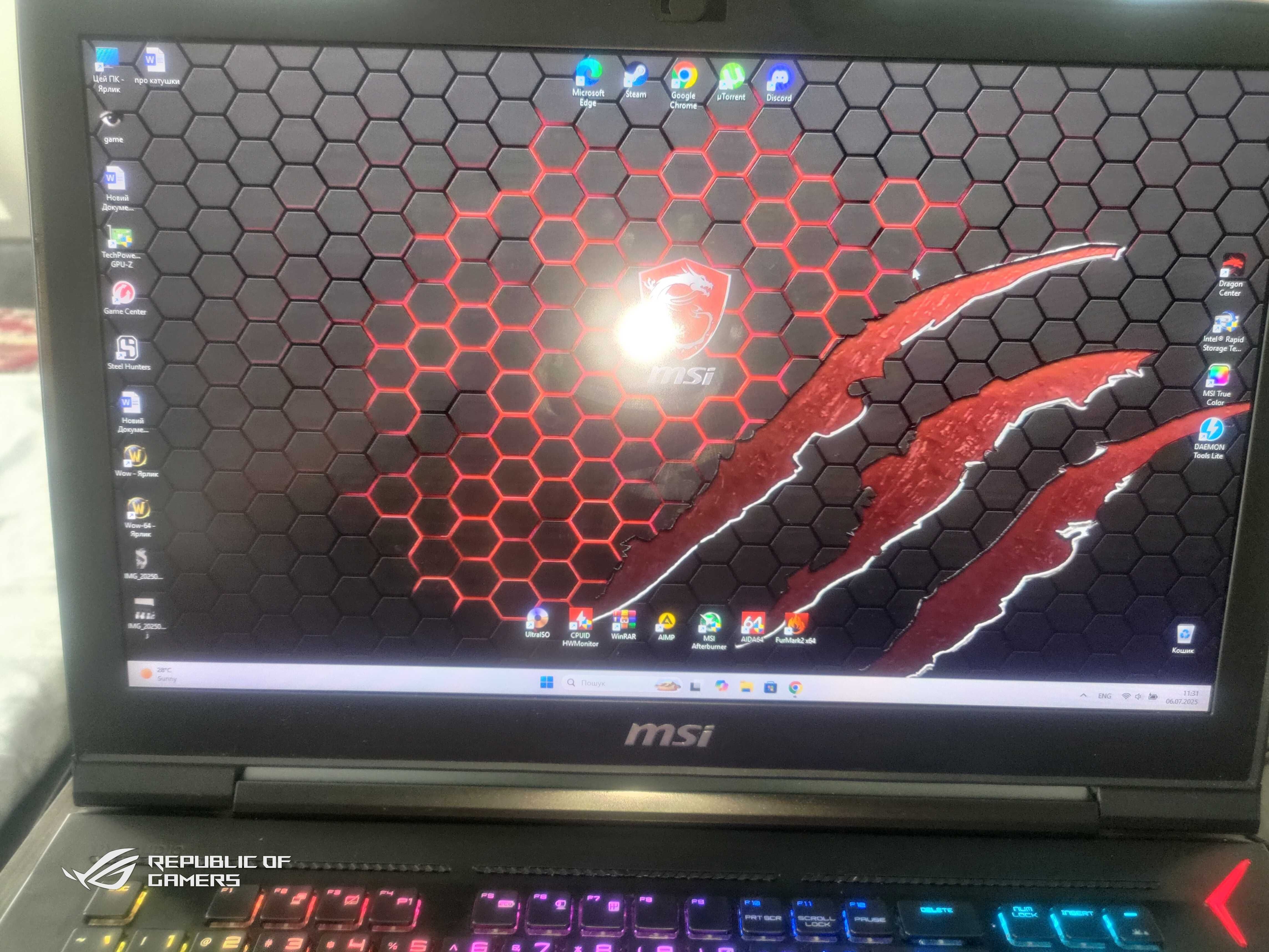 MSi GT75. i-7 8750h.Ram 16gb.SSD-2ps.raid-0 1tb.HDD-1tb. Gtx-1080 8gb