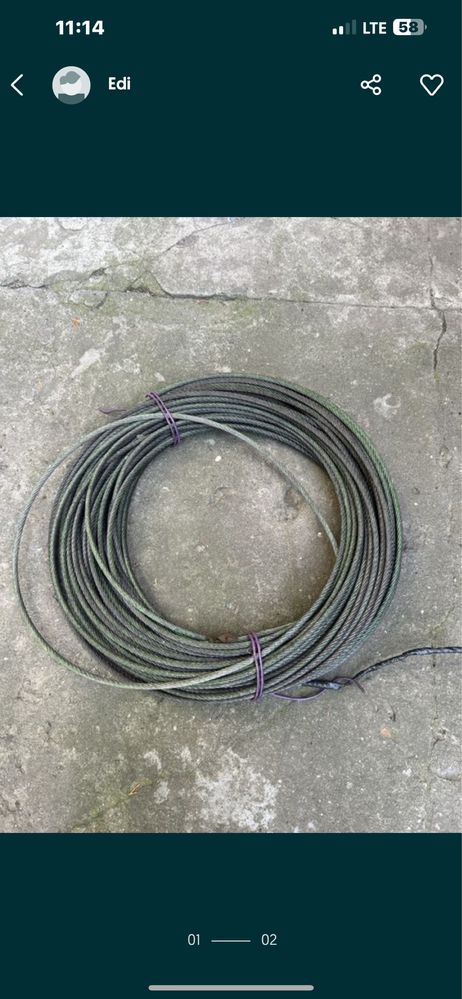 Lina stalowa 6,5mm ok48m