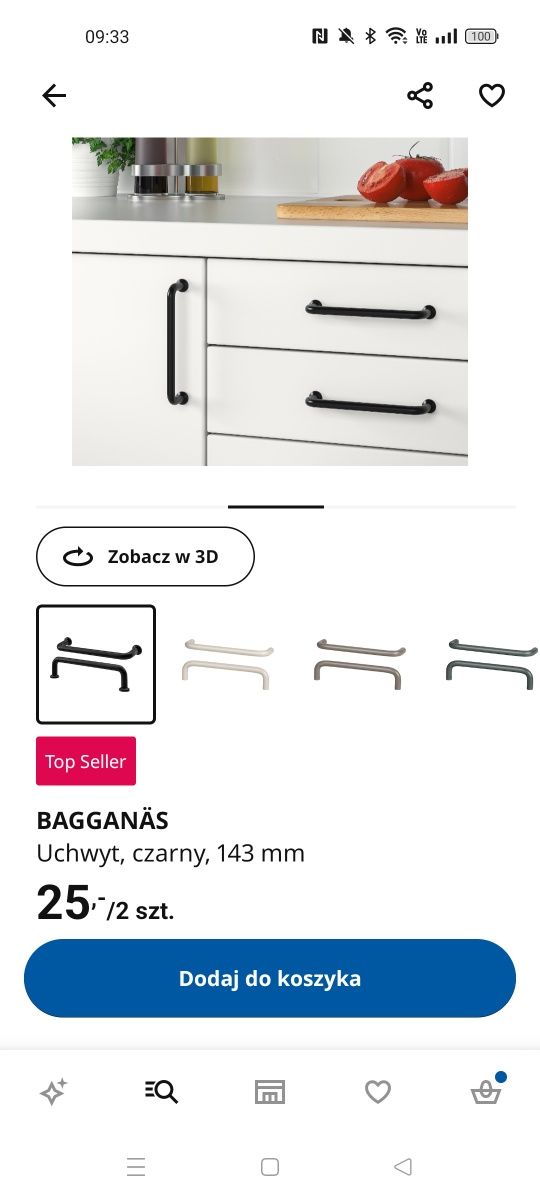 Uchwyt do szafy Ikea
