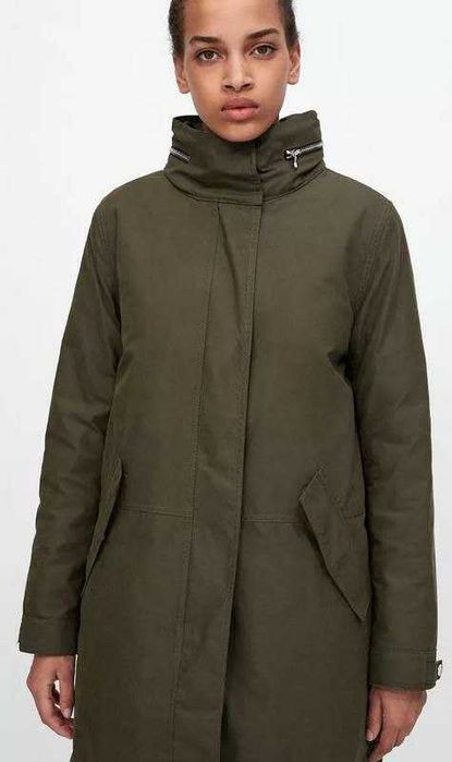 Курточка-парка Zara 2в1 M-ка с высоким воротам