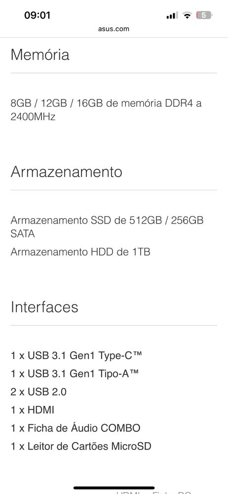 Notebook Asus Vivobook S15