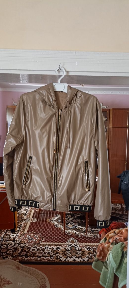 Куртка весняна (XXL) еко шкіра ОГ 104, рукав 67 довжина 66