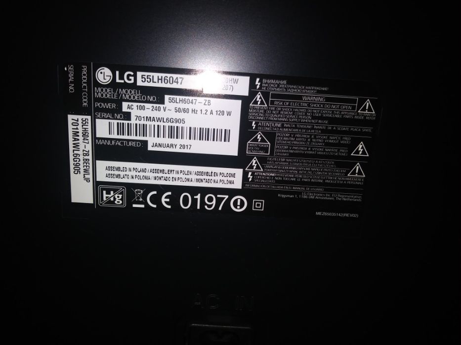 Tv led 55 cali Lg!!!DVBT!!!100 Hz!!!Wi-fi !!!Bluetooth!!!Usb!!!Okazja