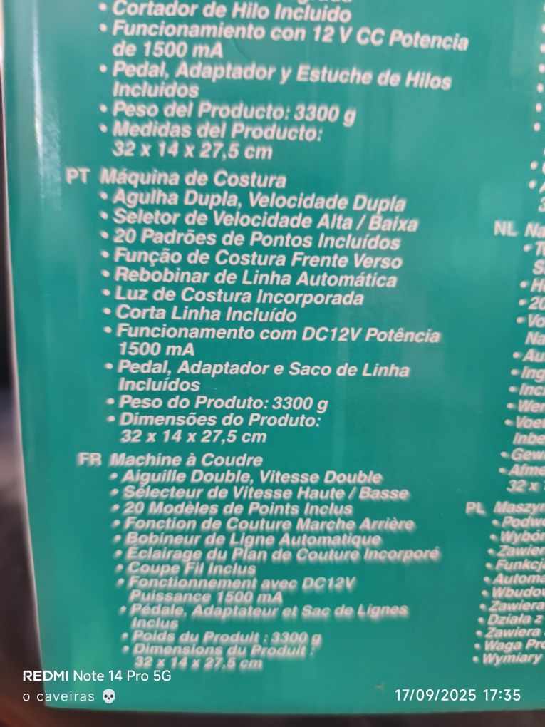 Máquina de costura
