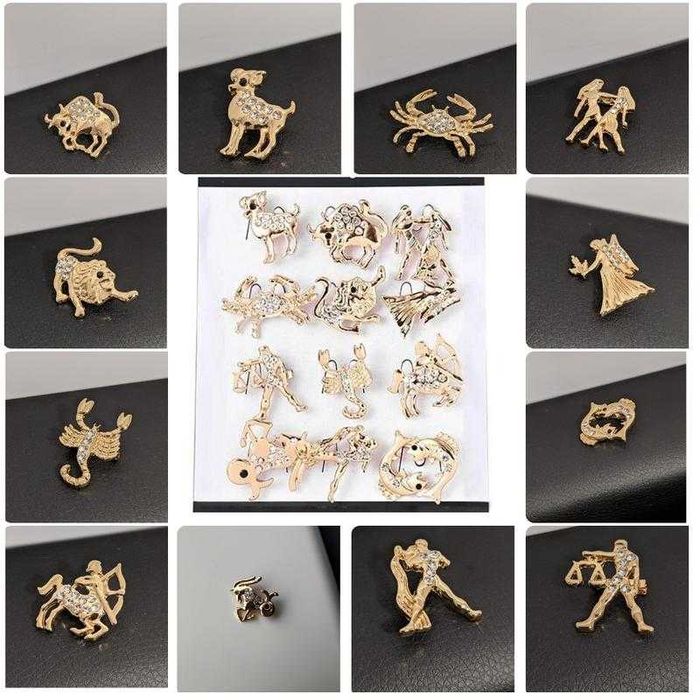 Брошка "знак зодіаку" є всі 12 знаків