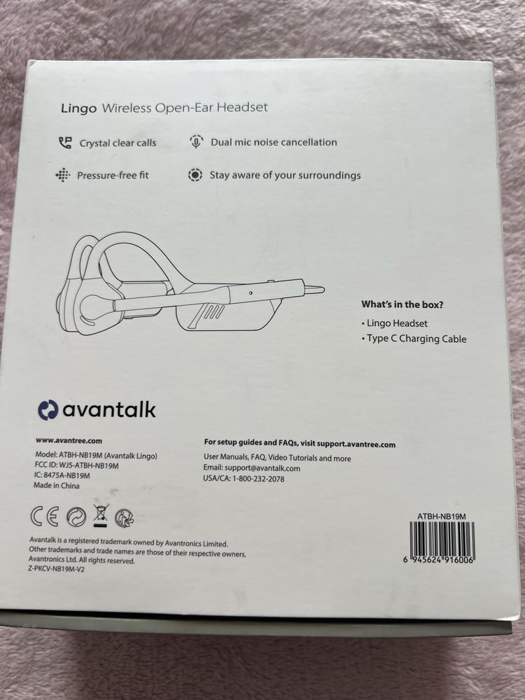 Lingo - otwarte słuchawki Bluetooth i mikrofon z filtrem szumów