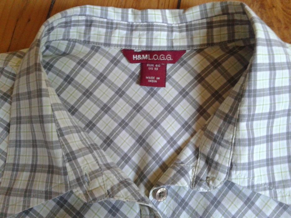 Bluzka koszulowa w kratę H&M Roz. M