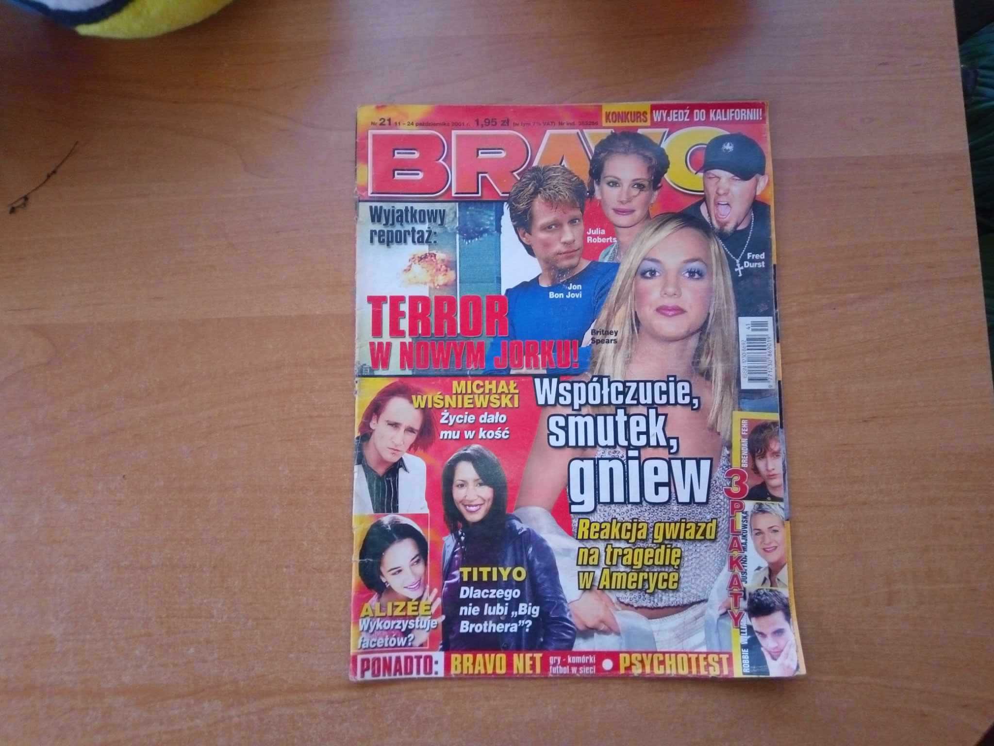 Dwutygodnik Czasopismo Gazeta Bravo nr 21 2001 październik Britney