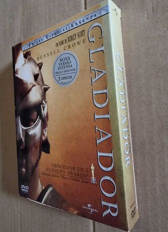 Gladiador - versão extensa, 3 DVDs, Oscar melhor filme 2000, digipack