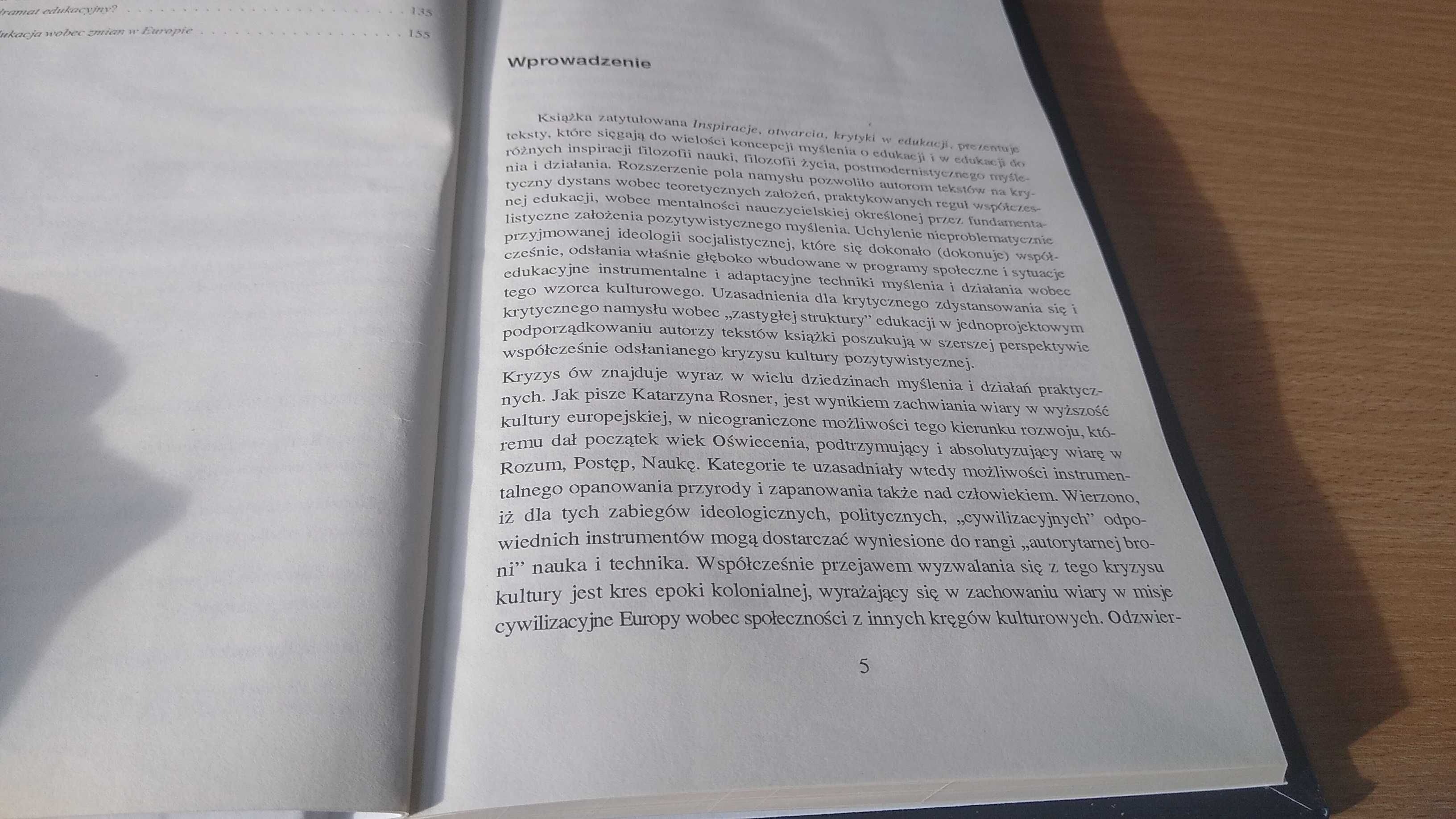 Inspiracje otwarcia krytyki w edukacji  pod red. Ewy Rodziewicz