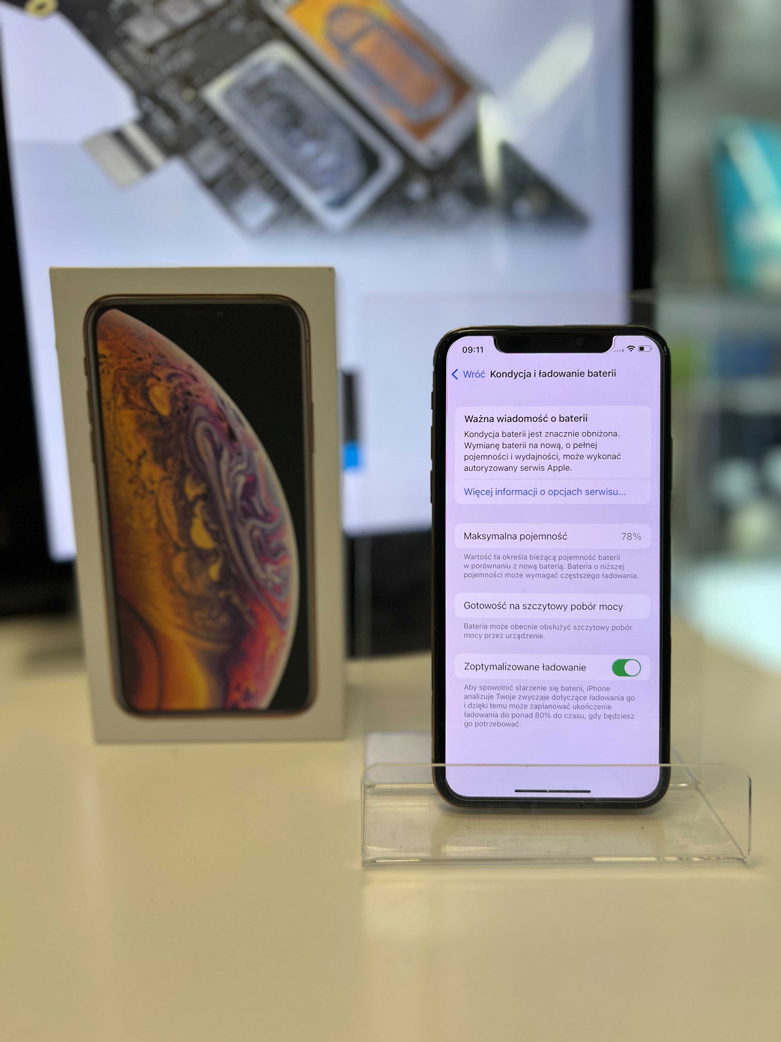 iPhone XS 64GB Gold / Złoty , bateria 78%, gw. 3 miesiące
