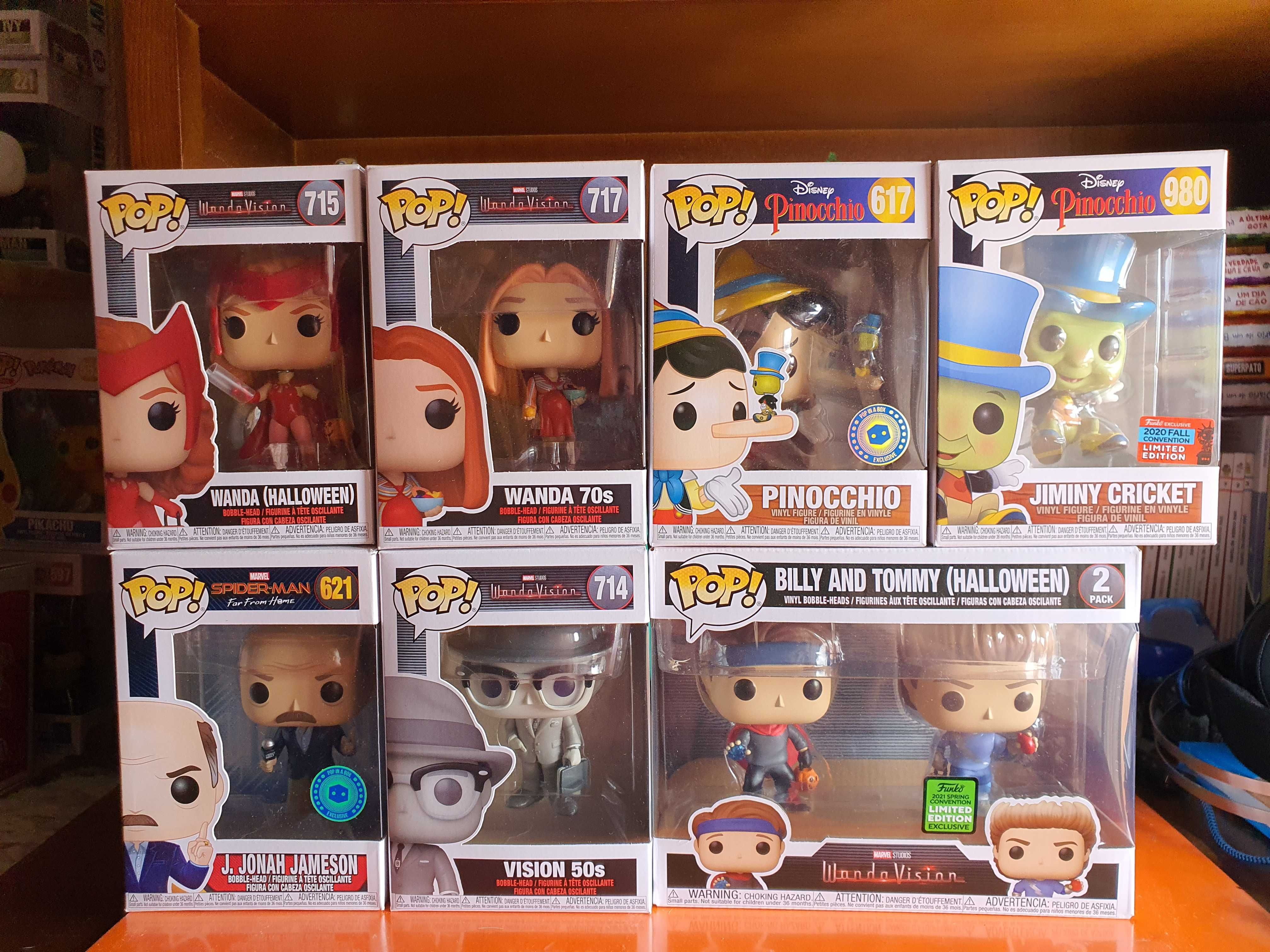 Funko Pop WandaVision ,Pinocchio e Spider Man