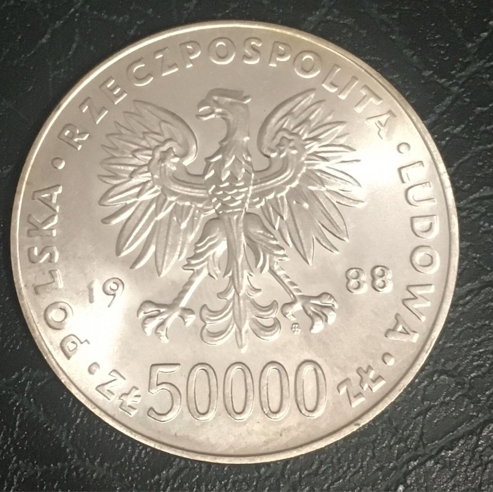 Moneta z 1988 roku - 50 000