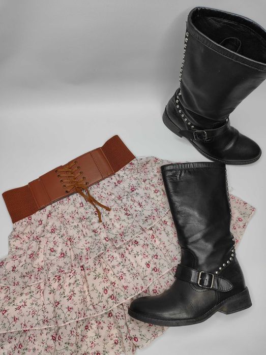 Сапоги кожаные Италия