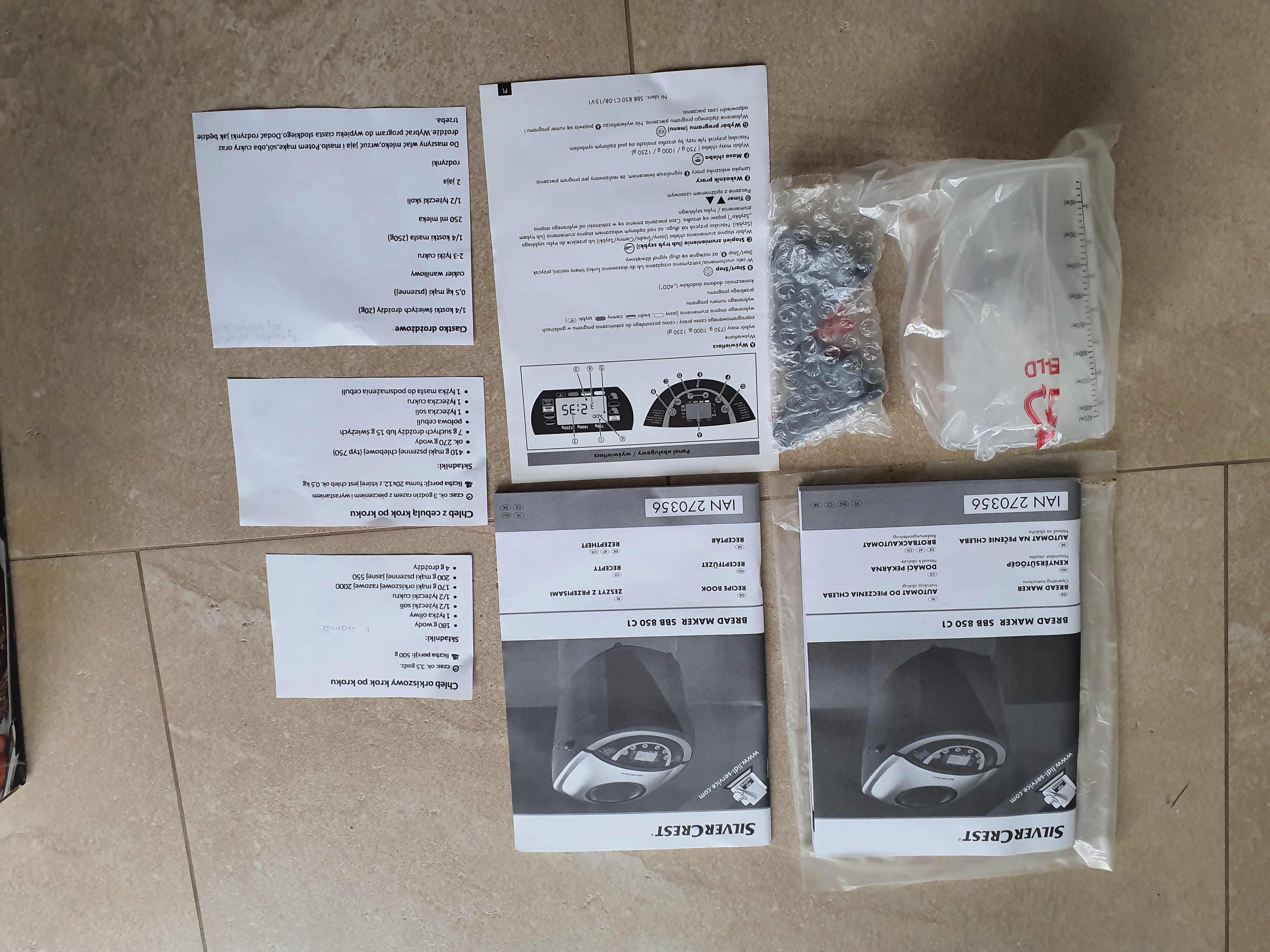 Wypiekacz Automat do chleba Silver Ctest SBB 850 C1 Jak Nowy
