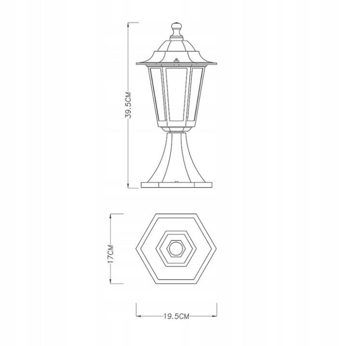 Lampa zewnętrzna E27 60W IP44