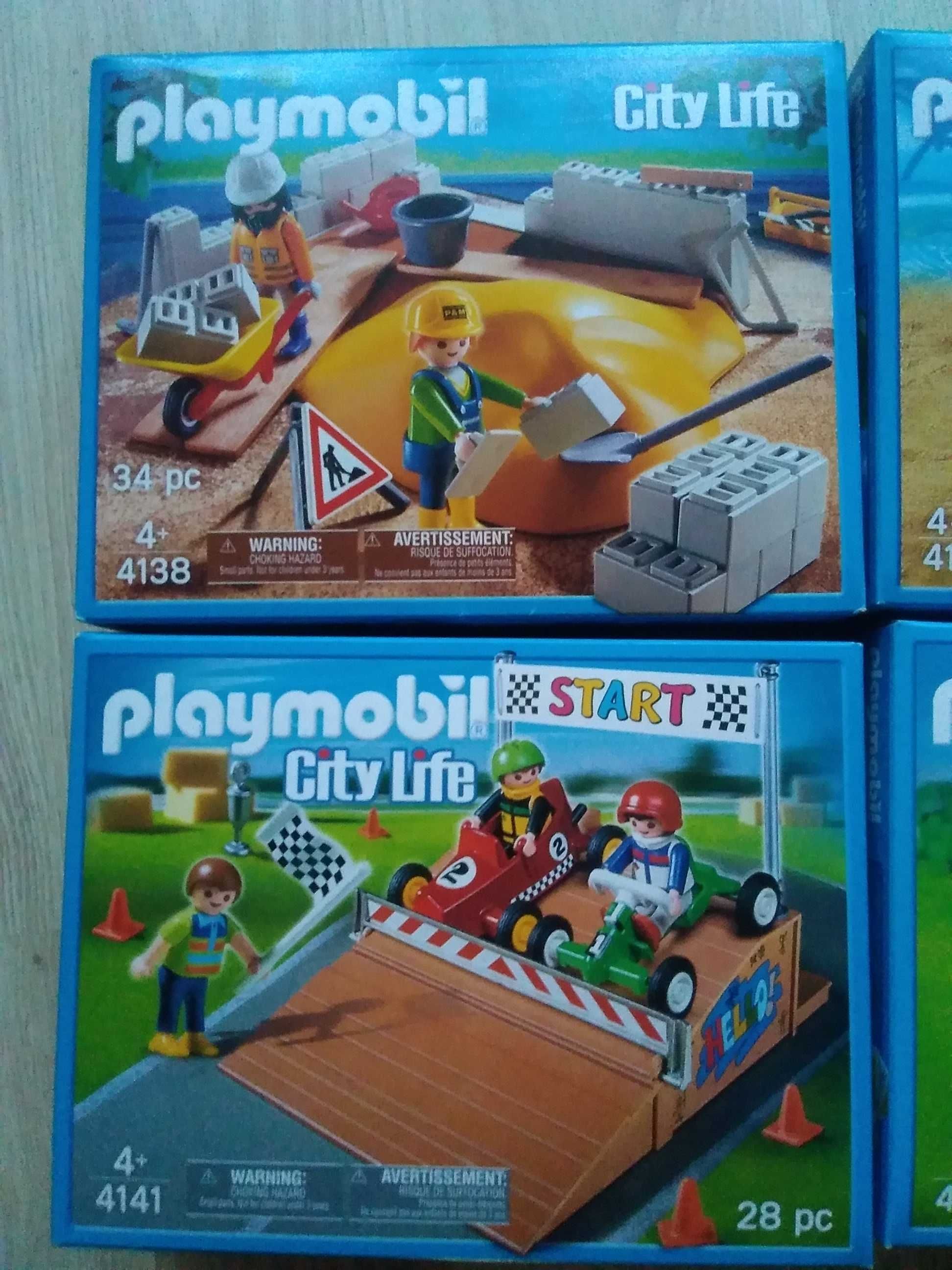 Zestaw Playmobil plaża, basen, gokard, budowa