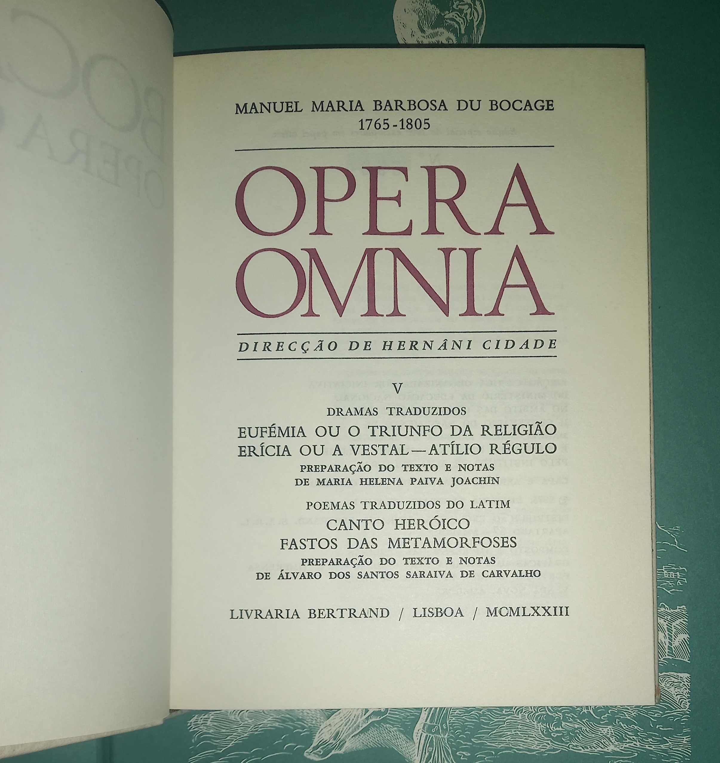 Bocage na Índia. Poesias eróticas. Opera Omnia por Hernâni Cidade.