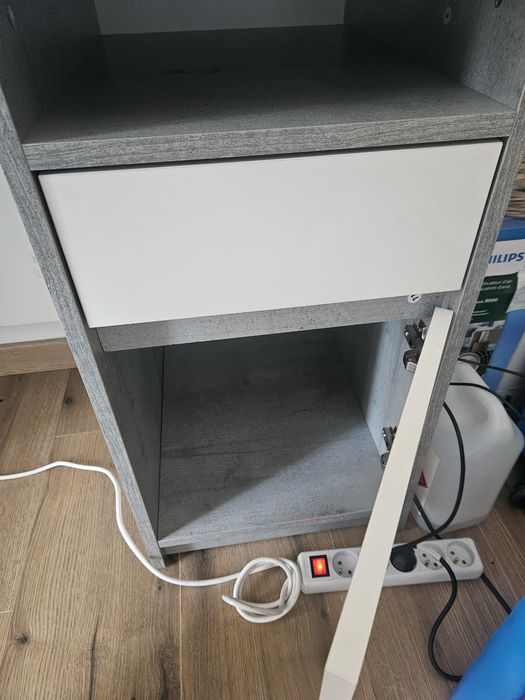 Biurko 120x54cm szaro biale