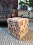 Pufka pleciona handmade