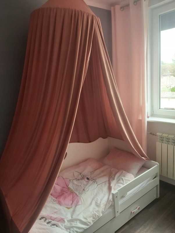 Baldachim kurtyna namiot tipi dla dzieci wiszący SZARY