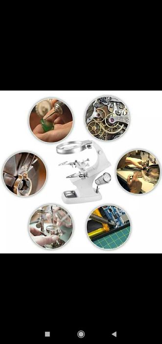 Модель ТН-7023 (в) держатель для пайки, Третья рука с LED подсветкой