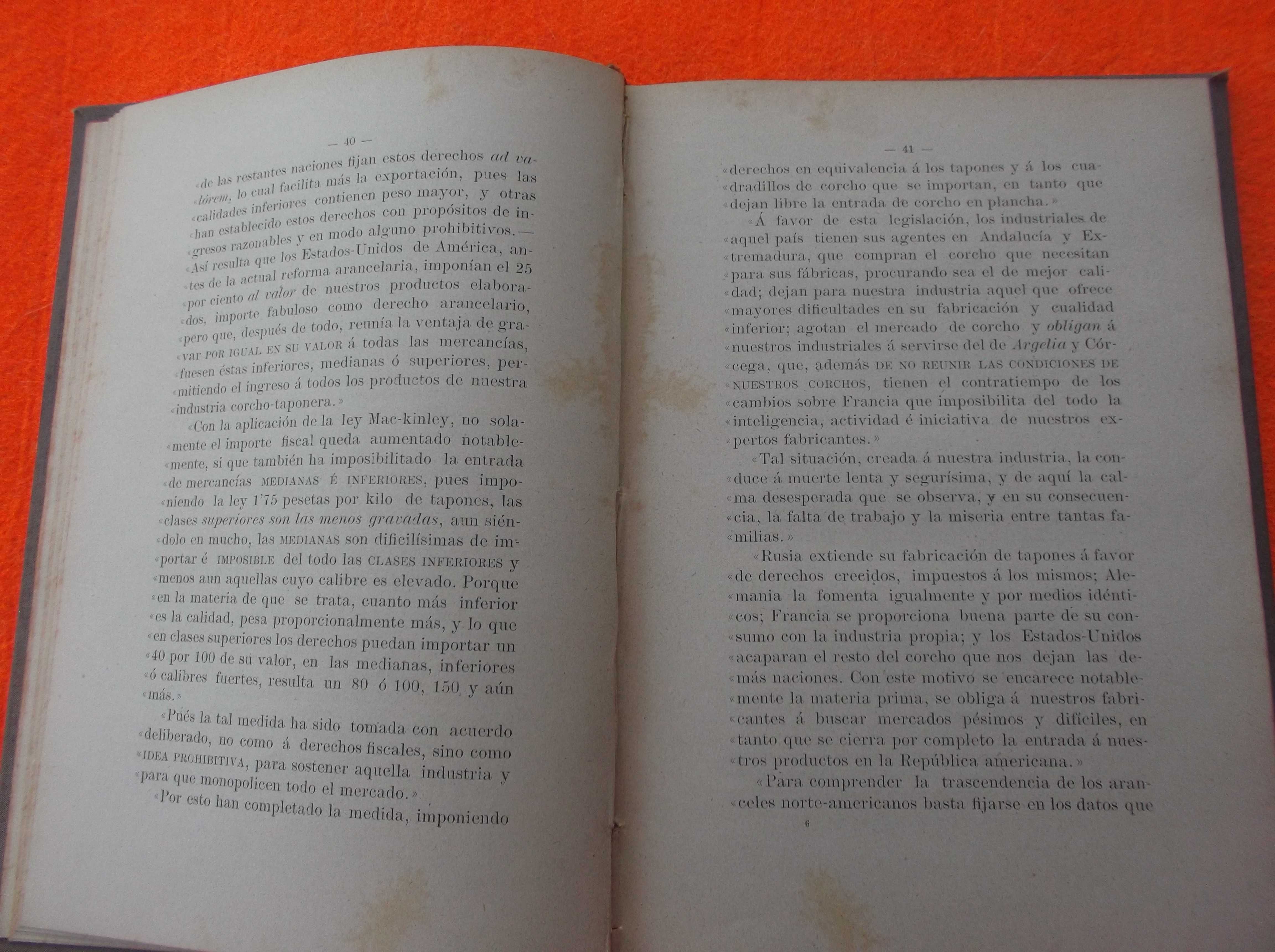 Memoria Sobre la Liga Aduaneira Hispano - Portuguesa 1893