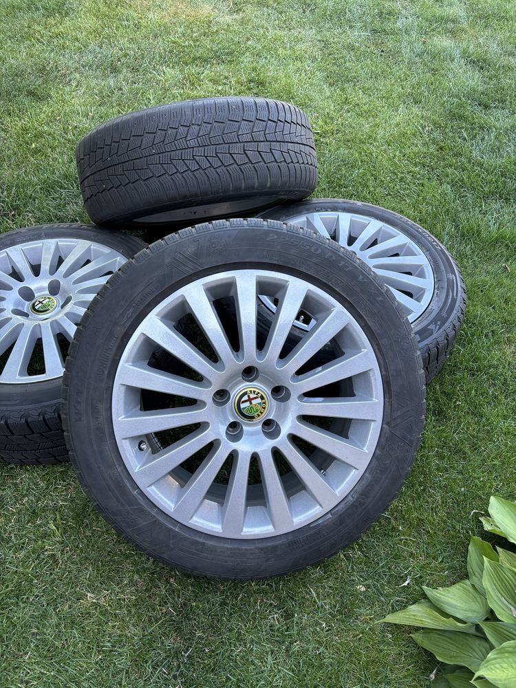 Felgi aluminiowe Alfa Romeo 17 cali jak nowe + opony / 5x110