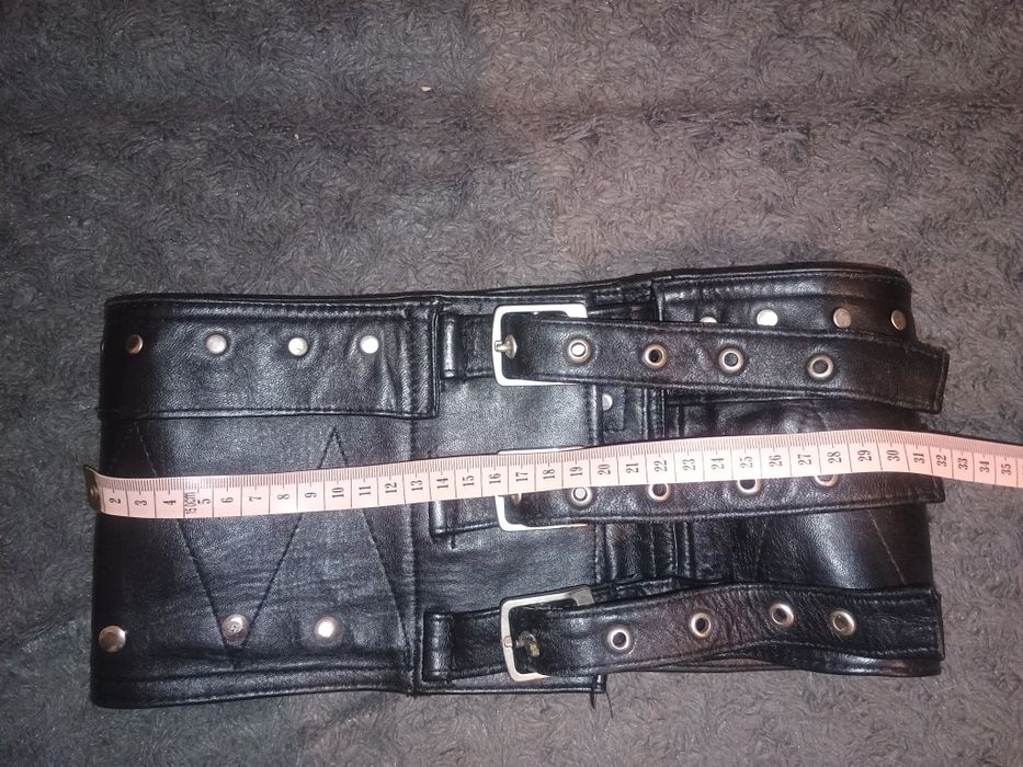 Pasek góralski skórzany