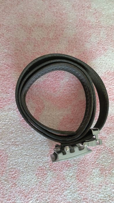 Шкіряний чоловічий ремінь з бляхою