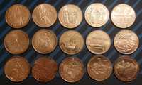 Lote de 15 moedas em prata