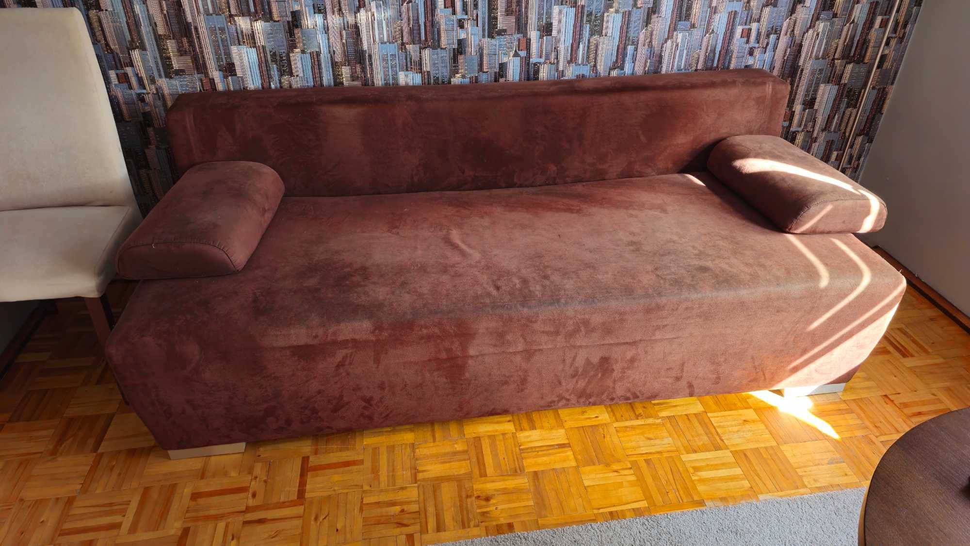 Sofa rozkładana BRĄZOWA