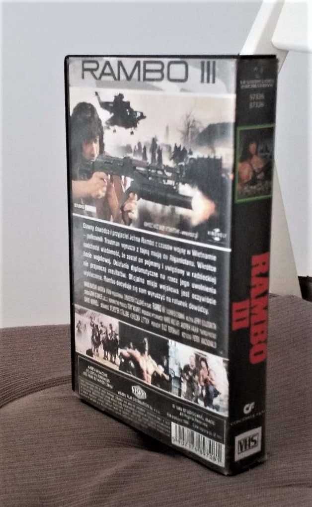 Rambo 1 , 2 , 3 , Misja Sprawiedliwości - Filmy VHS *  kasety - Lektor