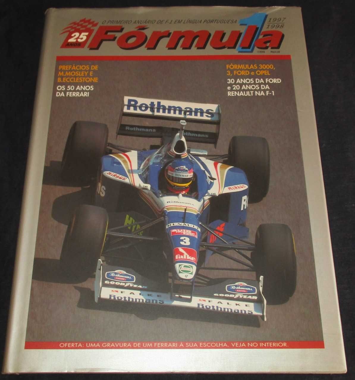 Livro Fórmula 1 Anuário 1997 a 1998 Edipromo