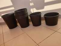 Wiaderka gospodarcze, doniczki, polipropylen 6, 8, 10 ltr,  17 sztuk.
