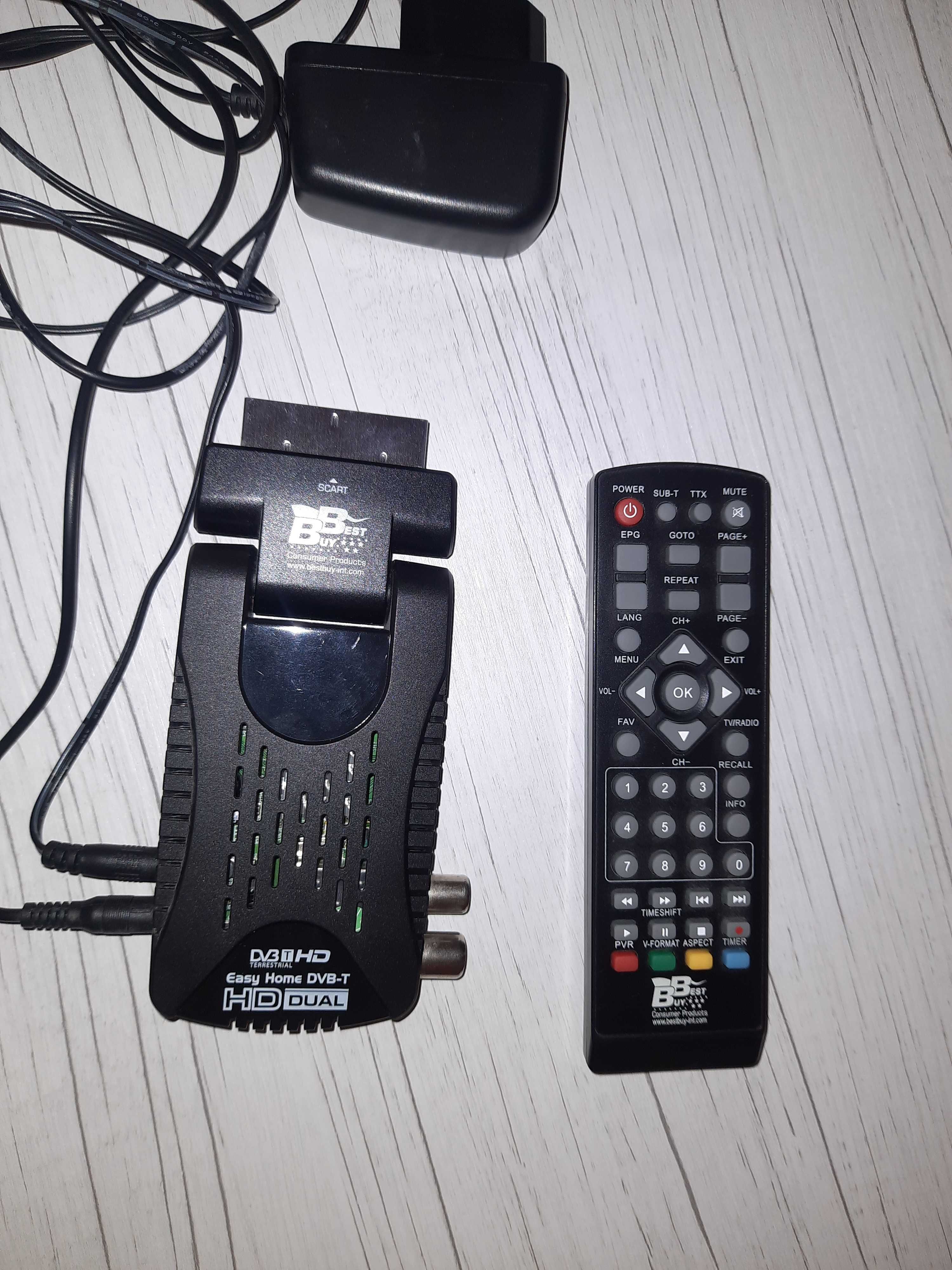 Dekoder DVB-T HD Dual sprawny z pilotem