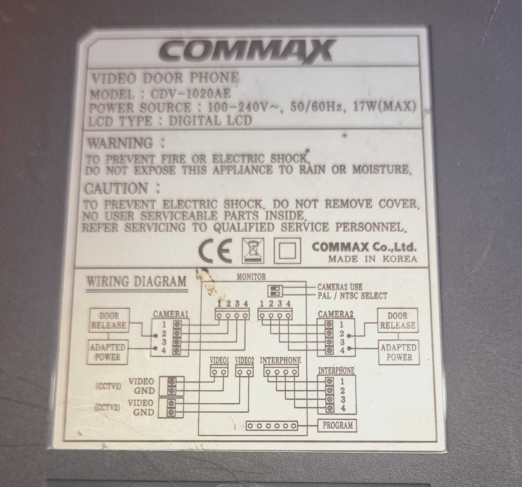 Domofon Commax cdv-1020ae