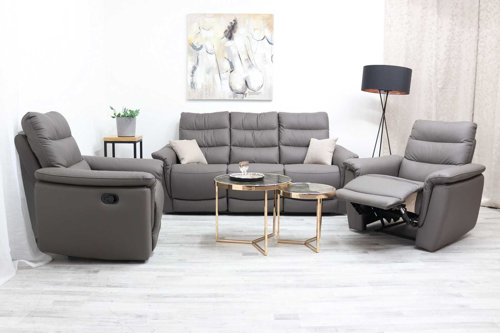 Komplet wypoczynkowy ALEX 311 - Skóra naturalna! RABAT do -25%