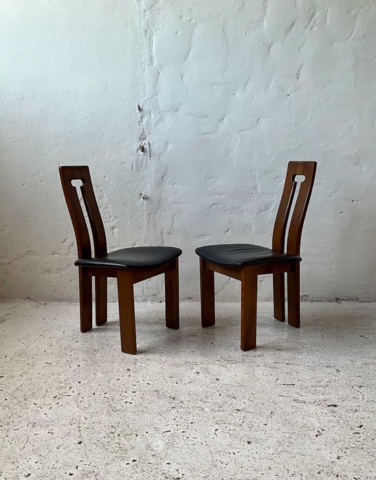 LSS krzesła z lat 70-tych skóra vintage design