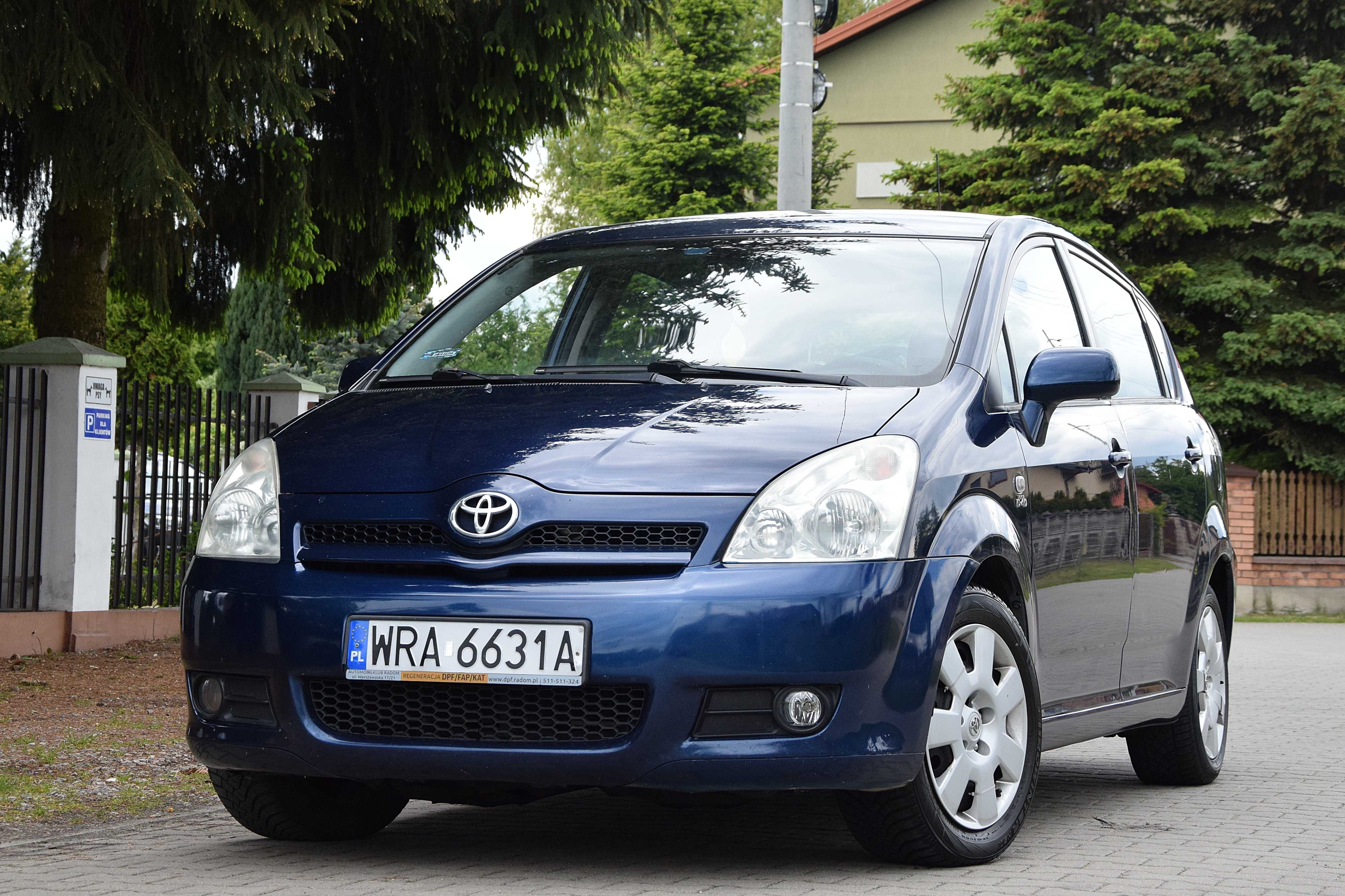TOYOTA COROLLA VERSO 2.0 D4D 136KM Klimatyzacja 7-osób Hak 2005 ROK!