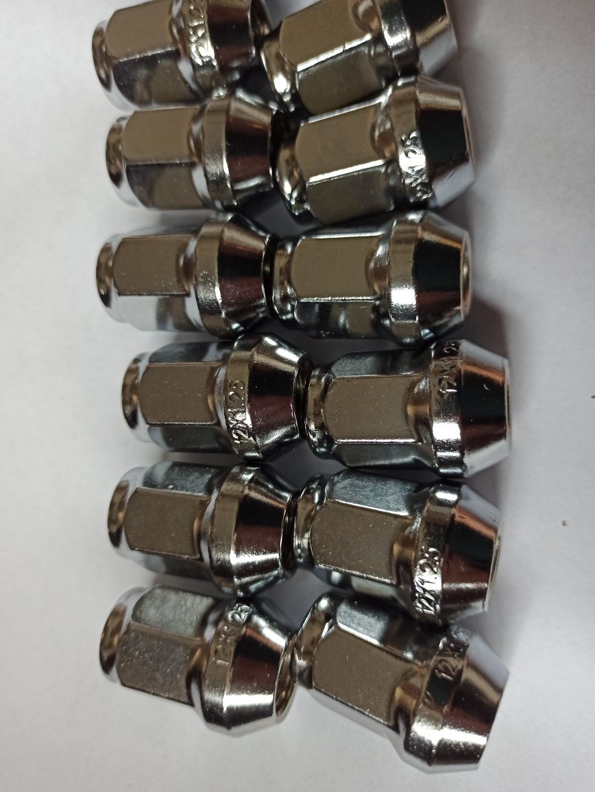 TSM Nakrętka Koła Felgi M12x1,25x34 Klucz19 stożek srebrny Krakowska46